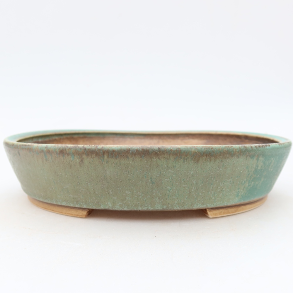 Bol à bonsaï en céramique 21 x 19 x 4,5 cm, vert