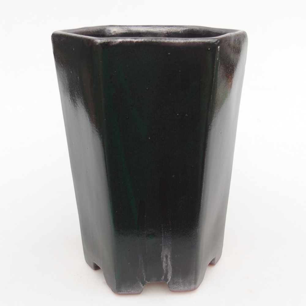 Bol à bonsaï en céramique 12,5 x 11,5 x 16,5 cm, vert