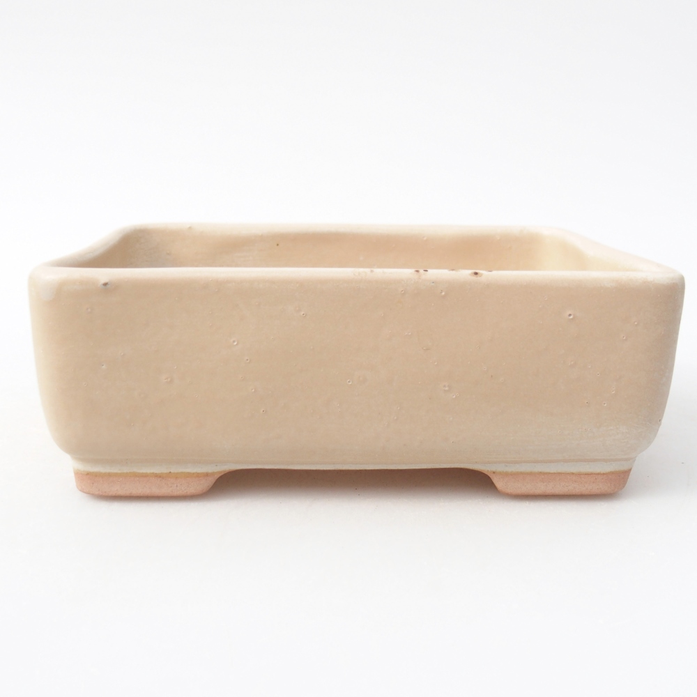 Bol à bonsaï en céramique 14,5 x 11 x 5,5 cm, couleur beige