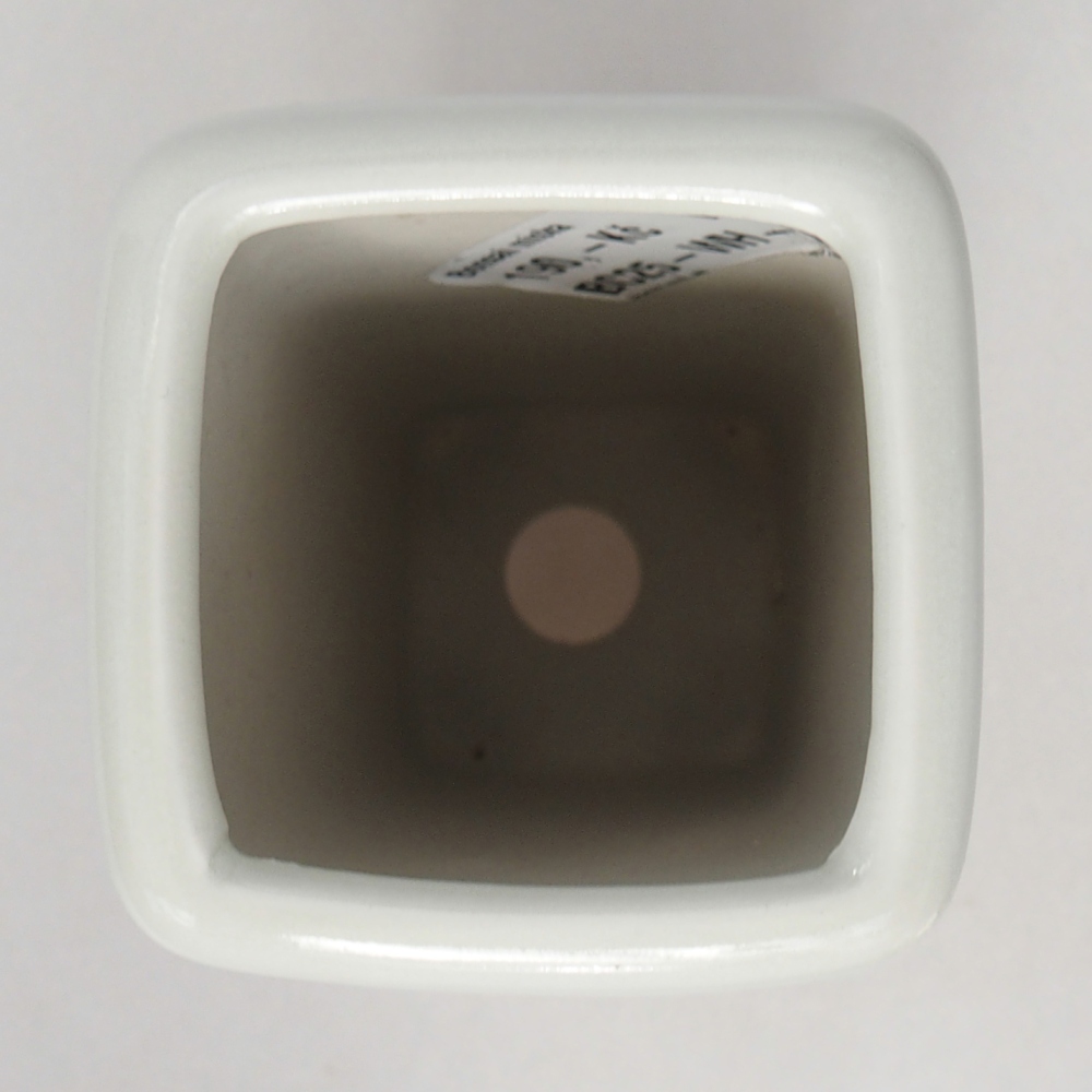 Bol à bonsaï en céramique 5,5 x 5,5 x 12 cm, couleur blanc