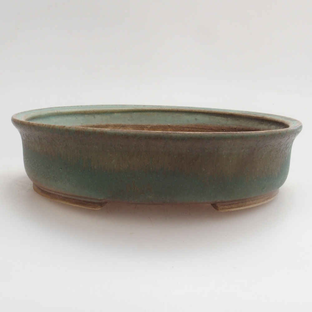 Bol à bonsaï en céramique 10 x 8,5 x 4 cm, brun