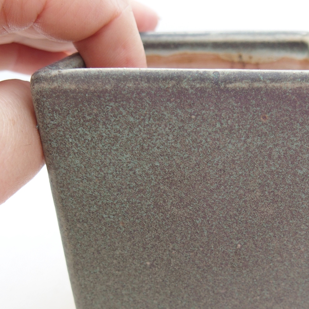 Bol à bonsaï en céramique 7 x 7 x 9,5 cm, vert