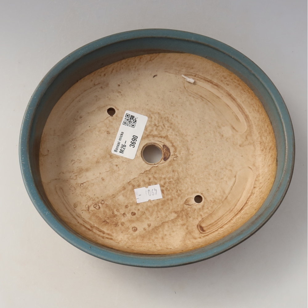 Bol à bonsaï en céramique 21 x 19 x 5 cm, couleur bleu