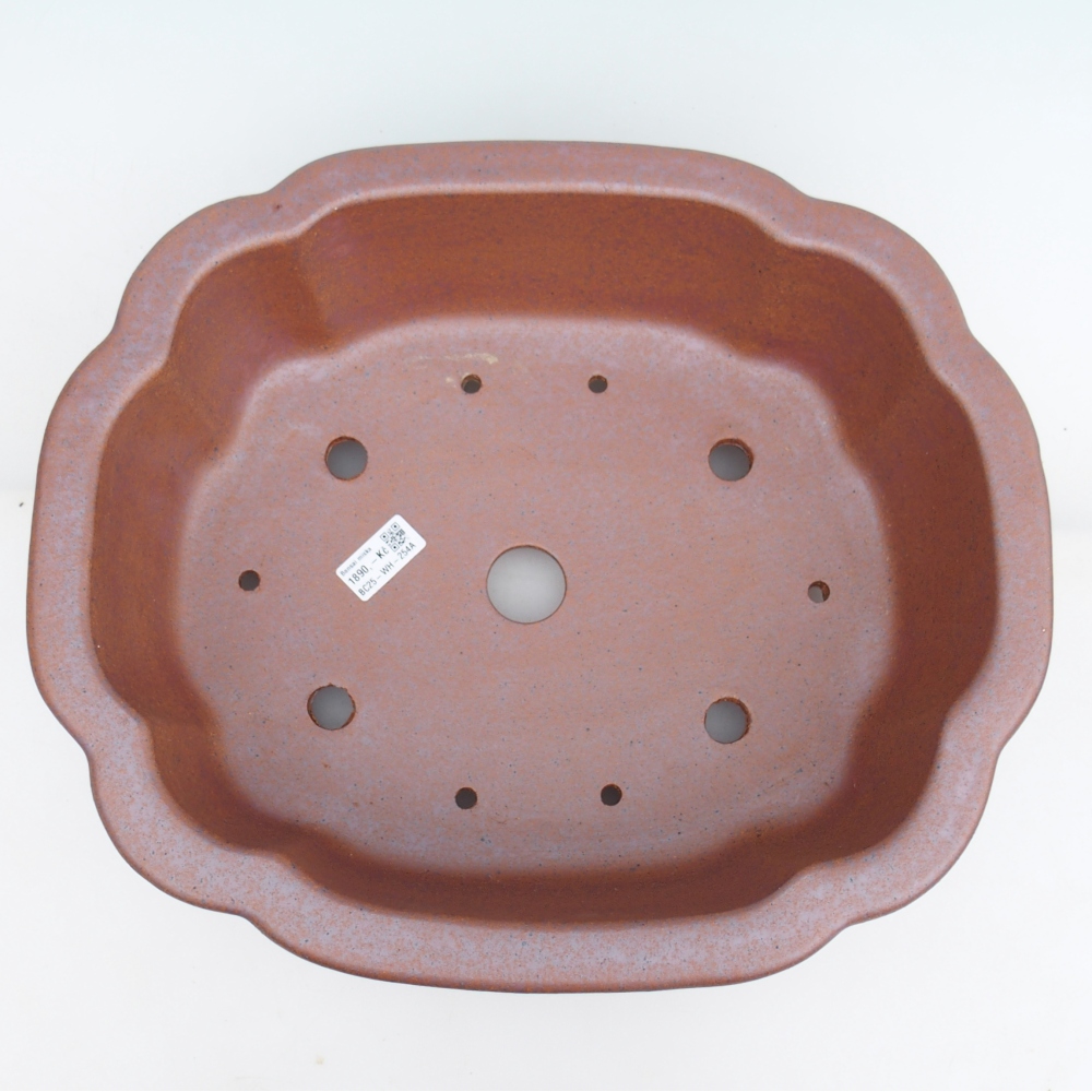 Bol bonsaï en céramique 41,5 x 35,5 x 12 cm , couleur métal - ENLEVEMENT PERSONNEL UNIQUEMENT ou transport sur palette