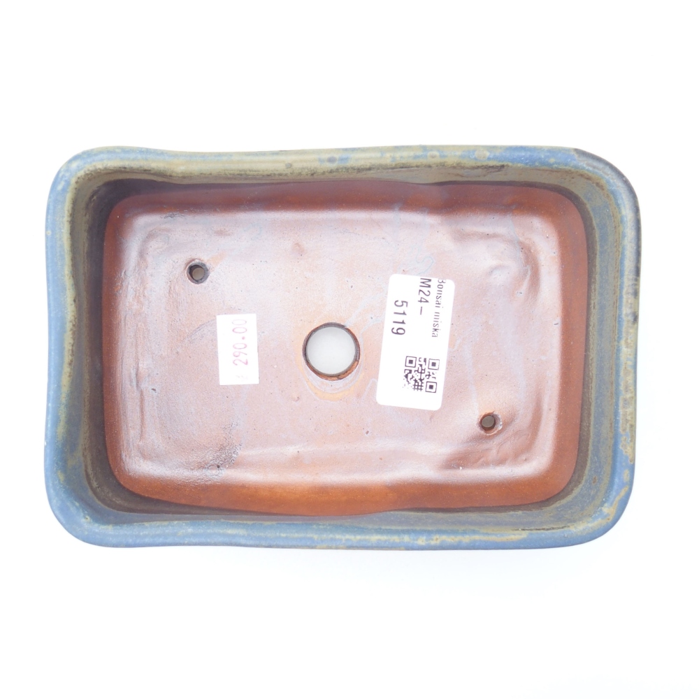 Bol à bonsaï en céramique 16 x 11 x 5,5 cm, vert