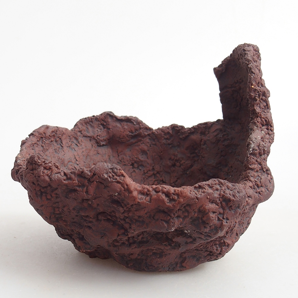 Coquille en céramique 9 x 7,5 x 9 cm , couleur marron