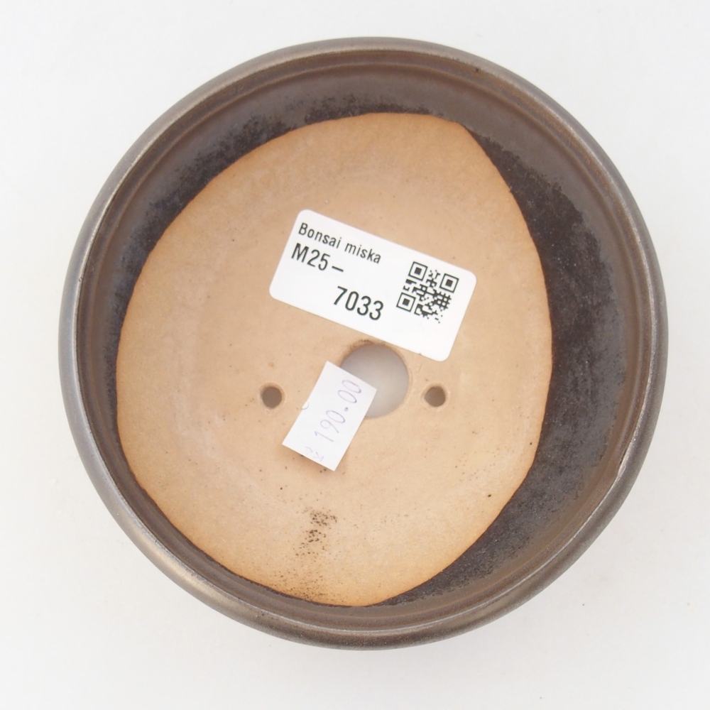 Bol à bonsaï en céramique 10 x 10 x 5 cm, couleur métal