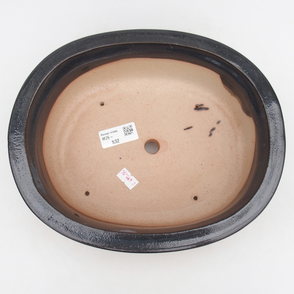 Bol à bonsaï en céramique 26 x 22 x 8 cm, gris