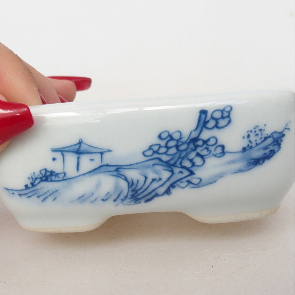 Mini bol bonsaï 8 x 6 x 3 cm, blanc