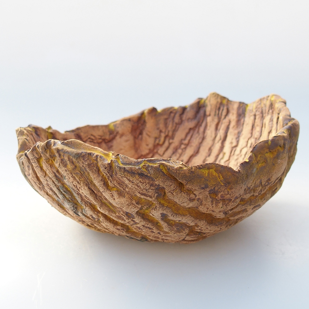Coquille en céramique 16 x 14 x 7 cm , jaune
