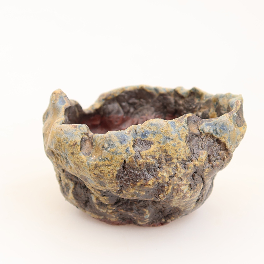 Coquille en céramique  7,5 x 7 x 5 cm , couleur bleue