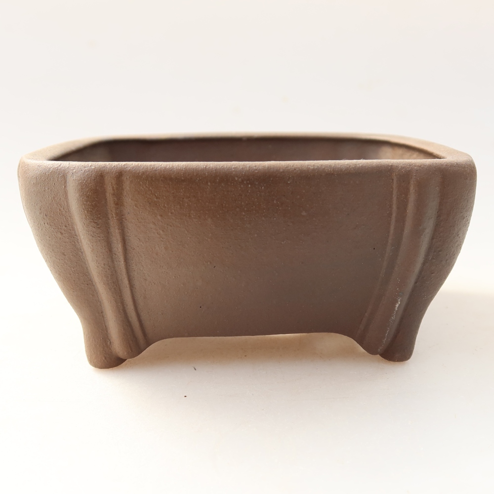 Bol à bonsaï en céramique 10 x 10 x 5 cm, brun