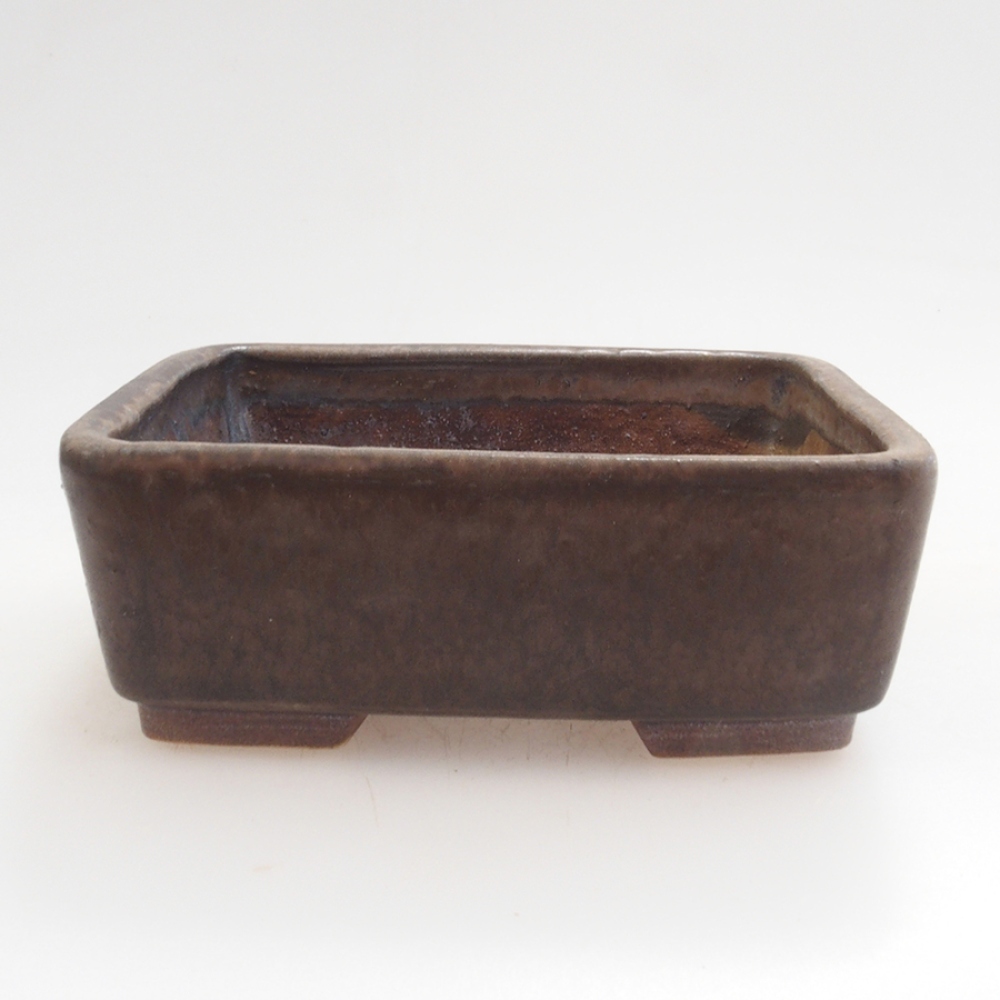Bol à bonsaï en céramique 10 x 8,5 x 4 cm, brun