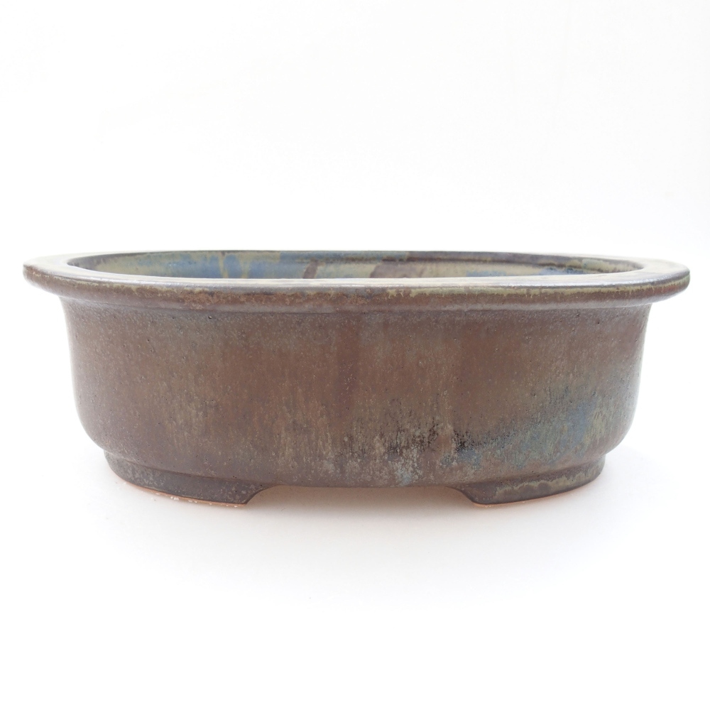 Bol à bonsaï en céramique 26 x 22 x 8 cm, brun
