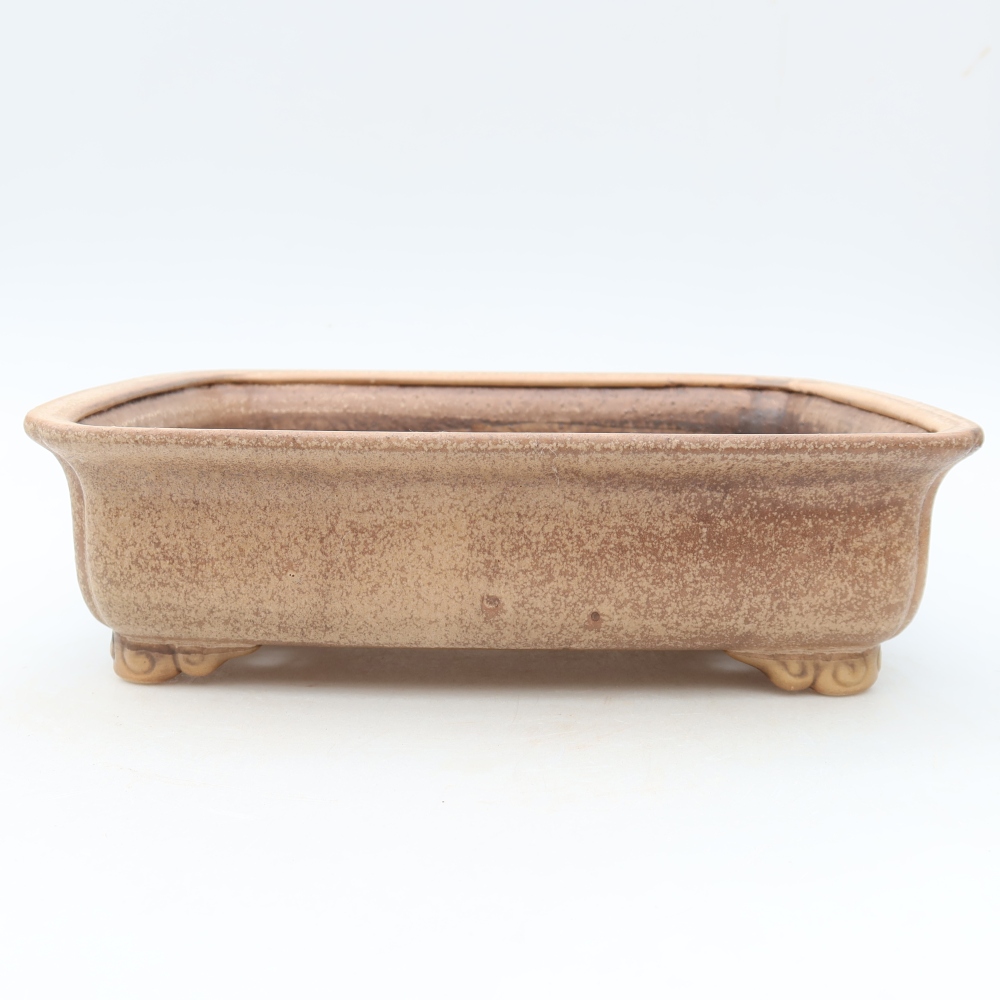 Pot à bonsaï en céramique 25 x 20,5 x 7,5 cm, couleur rose