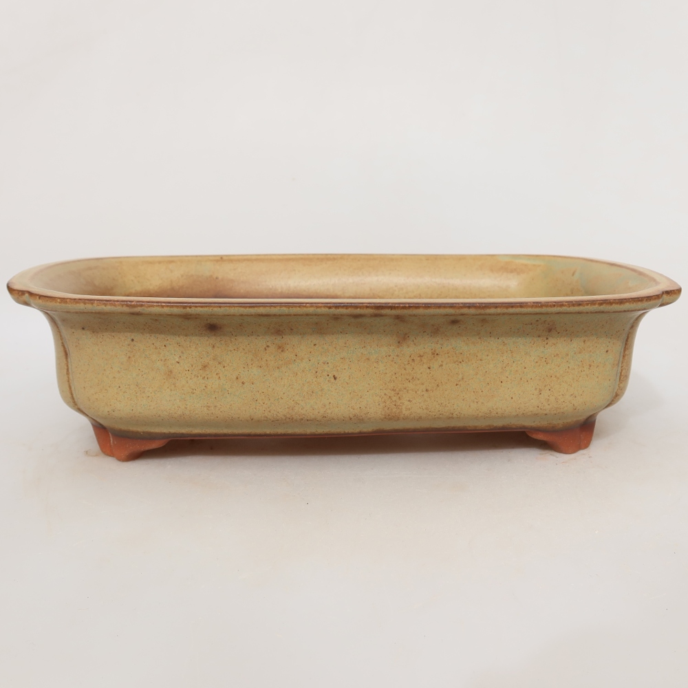 Bol en céramique  24 x 17 x 6 cm, couleur vert-beige