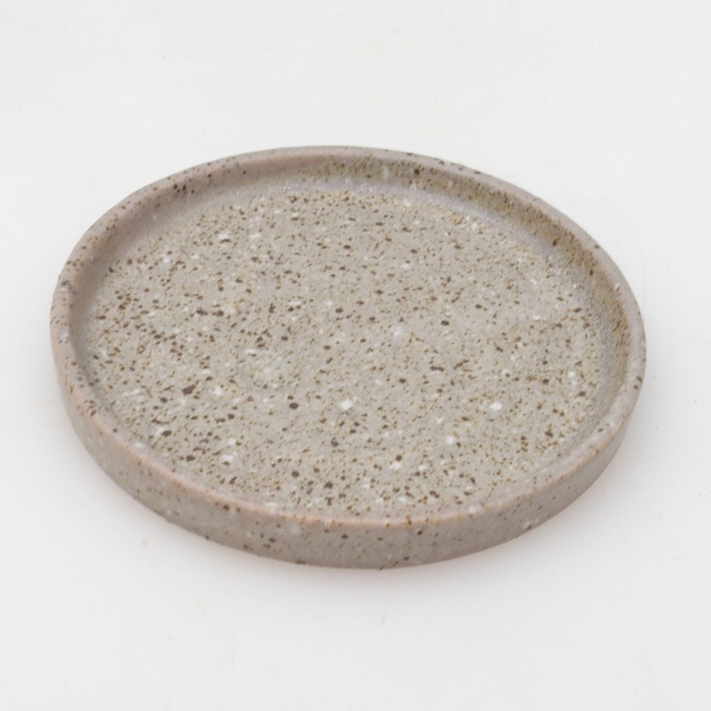 Console ronde pour bonsaïs D6-S - 10 x 10 x 1 cm - beige