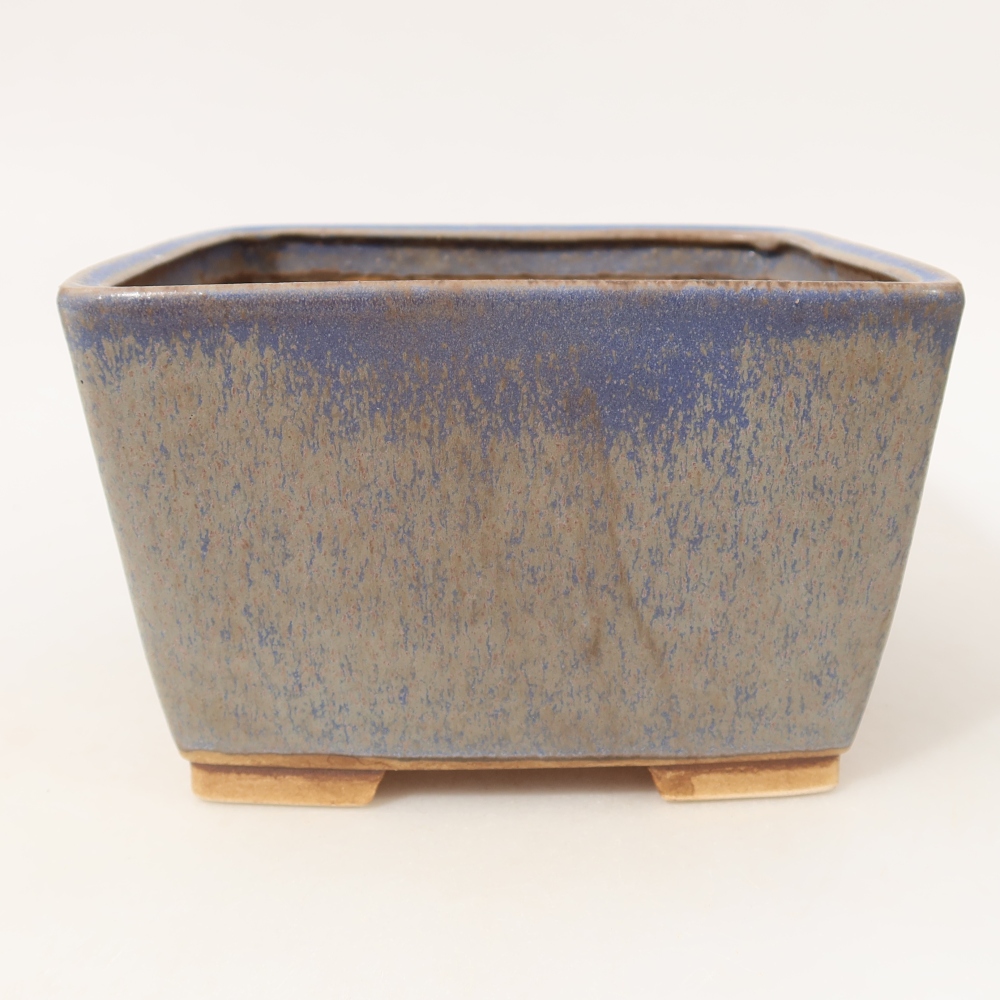 Bol à bonsaï en céramique 16 x 16 x 10 cm, couleur bleu