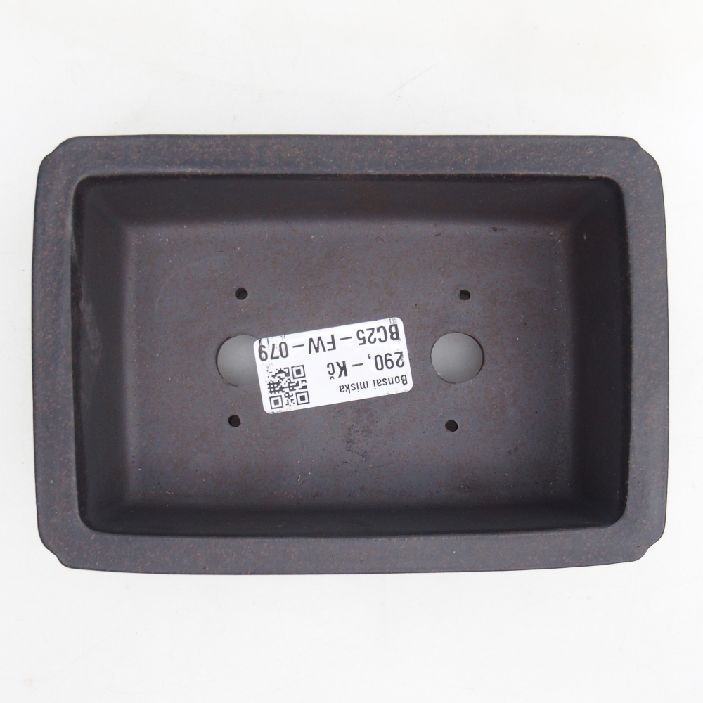 Bol à bonsaï en céramique 14,5 x 10 x 4,5 cm, couleur ocre brunâtre