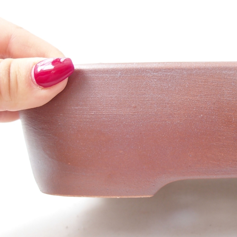 Bol à bonsaï en céramique 23 x 18 x 5,5 cm, couleur métal