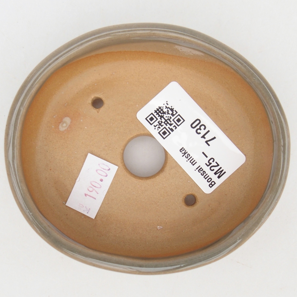 Bol à bonsaï en céramique 9,5 x 8 x 3 cm, gris