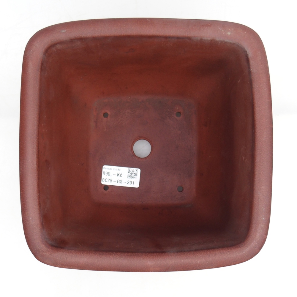 Bol à bonsaï en céramique 21 x 21 x 13,5 cm, brun