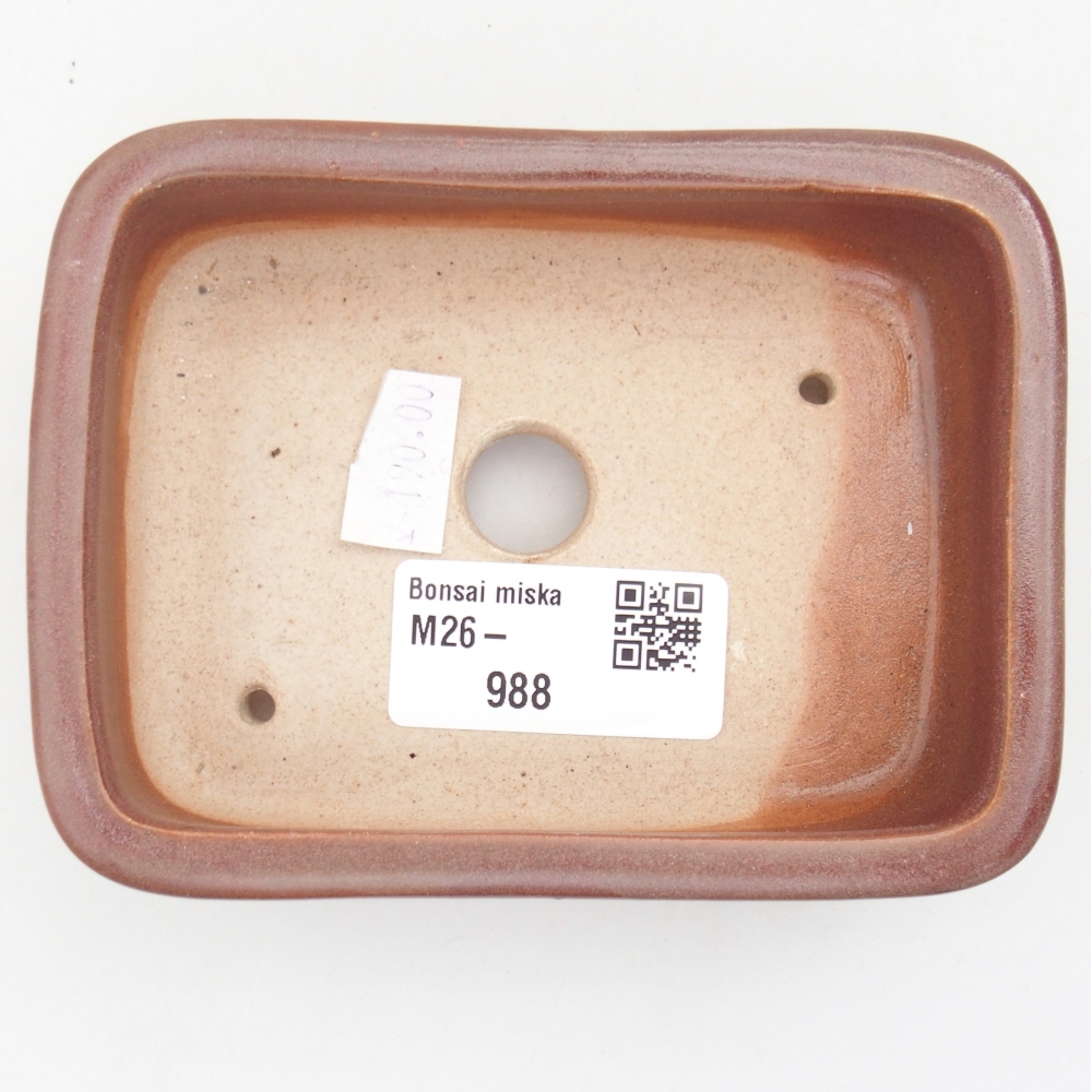 Bol à bonsaï en céramique 11 x 8 x 3 cm, bordeaux