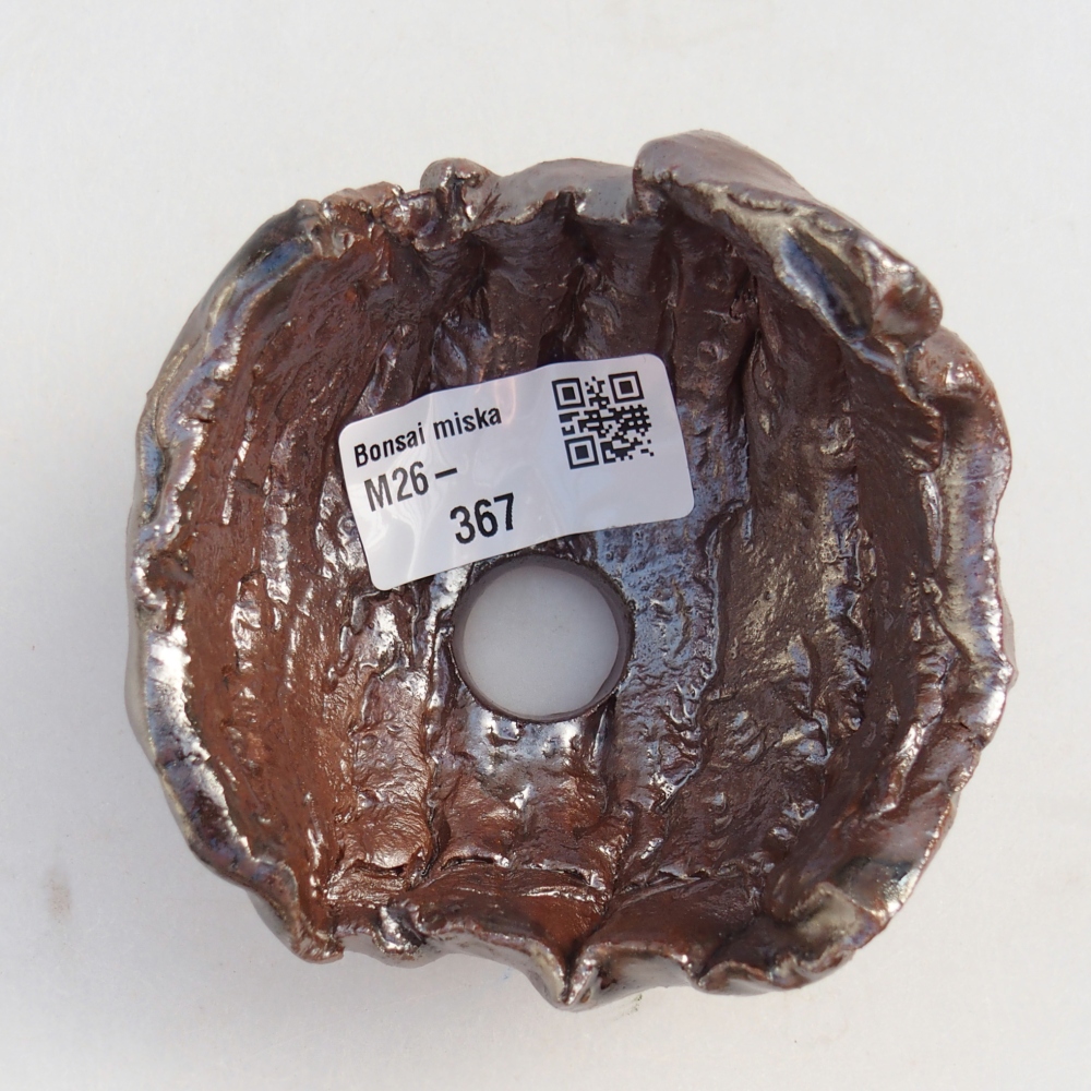 Coquille en céramique 9 x 8,5 x 4 cm , couleur marron