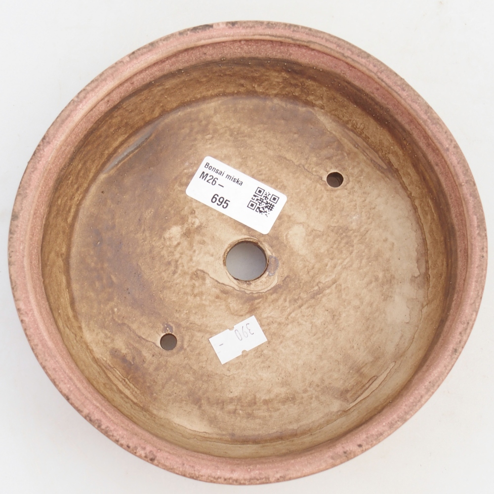 Bol à bonsaï en céramique 18 x 18 x 5 cm, rose