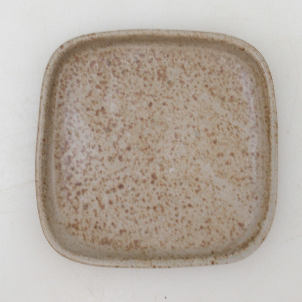 Soucoupe Bonsaï carrée 9 x 9 x 1 cm - beige