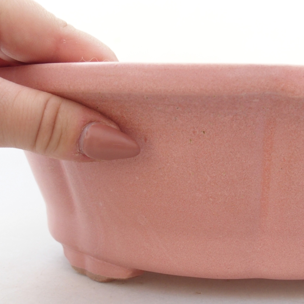 Bol à bonsaï en céramique 26 x 26 x 8 cm, rose