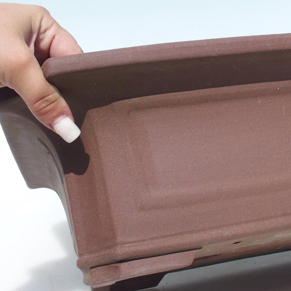 Bol pour bonsaï 40,5 x 31,5 x 13 cm bouleau brun