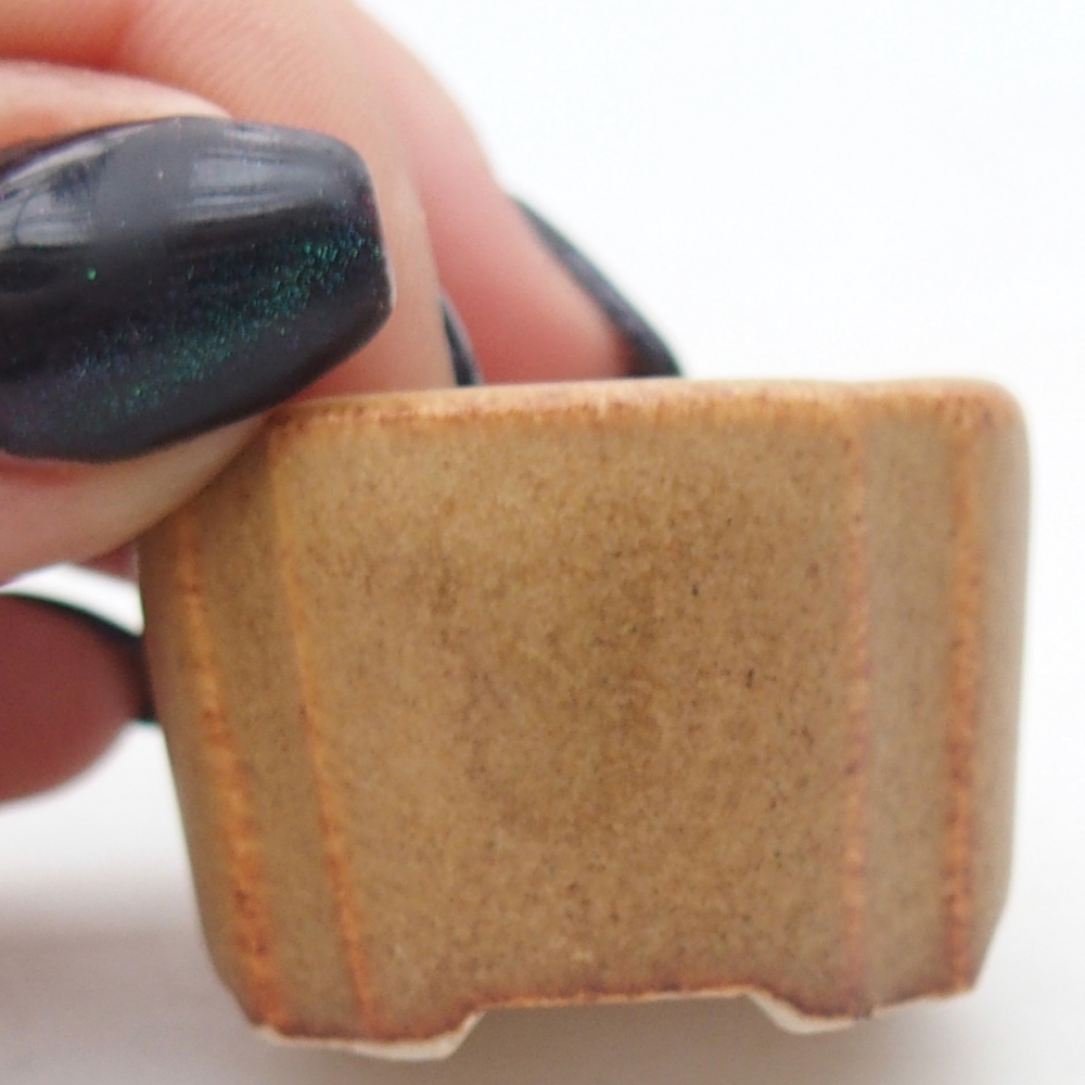 Mini bol bonsaï 3,5 x 3,5 x 2,5 cm, brun