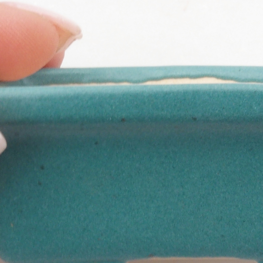 Bol à bonsaï en céramique 6,5 x 5,5 x 4 cm, couleur bleu