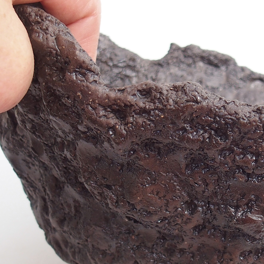 Coquille en céramique 23 x 20 x 18 cm , couleur marron