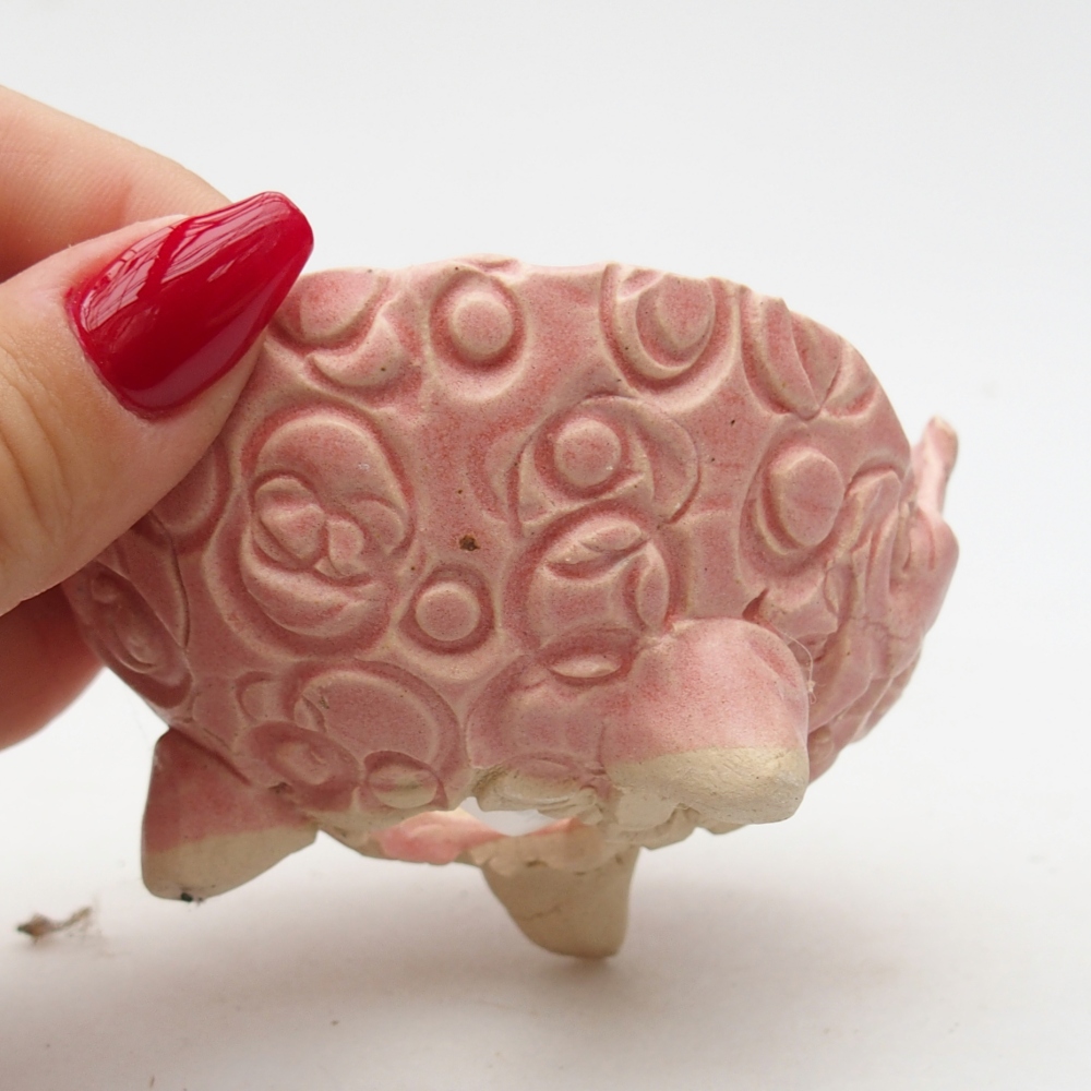 Coquille en céramique 8,5 x 8 x 5 cm , couleur rose