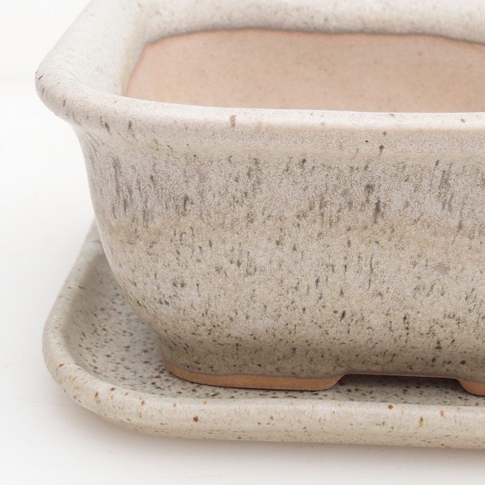 Bol bonsaï + soucoupe H11 - 11,5 x 10 x 4 cm - vert