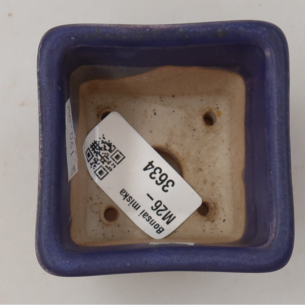 Bol à bonsaï en céramique 6,5 x 6,5 x 5 cm, couleur violet