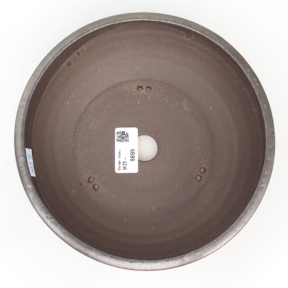 Bol à bonsaï en céramique 20 x 20 x 6,5 cm, couleur métal