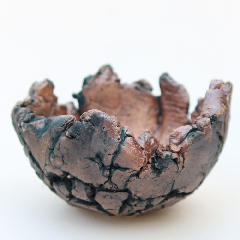Coquille en céramique  11 x 11 x 7,5 cm, couleur verte