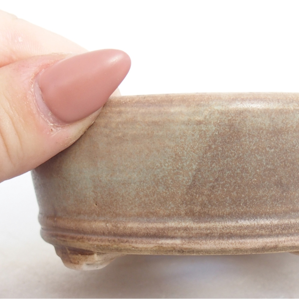 Bol à bonsaï en céramique 9 x 9 x 3,5 cm, vert