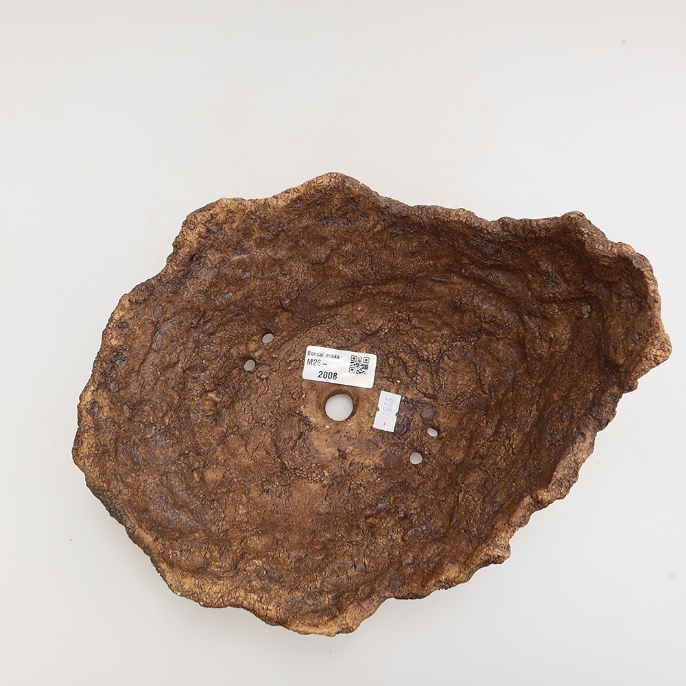 Coquille en céramique 22,5 x 18 x 16 cm, couleur marron