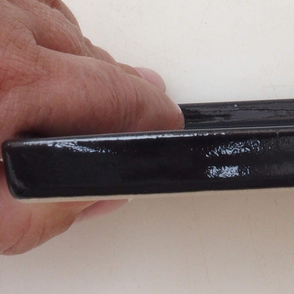 Plateau pour bonsaïs carré M - 10 x 10 x 1,5 cm - noir