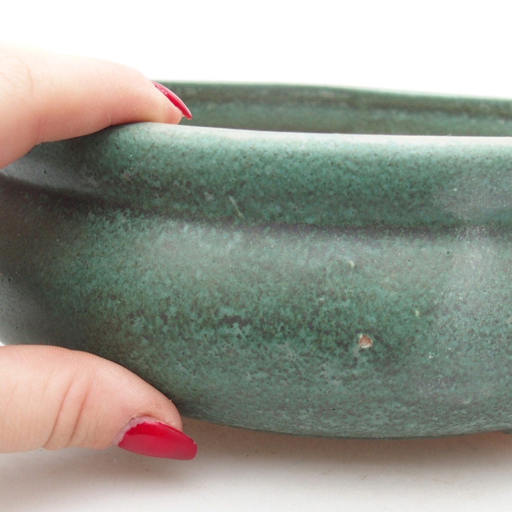 Bol à bonsaï en céramique 24 x 24 x 8 cm, vert