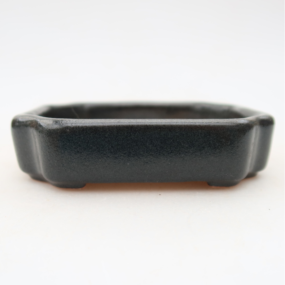 Pot à bonsaï en céramique 10 x 8 x 2,5 cm, couleur grise