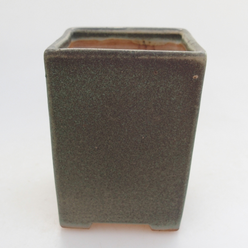 Bol à bonsaï en céramique 7 x 7 x 9,5 cm, vert