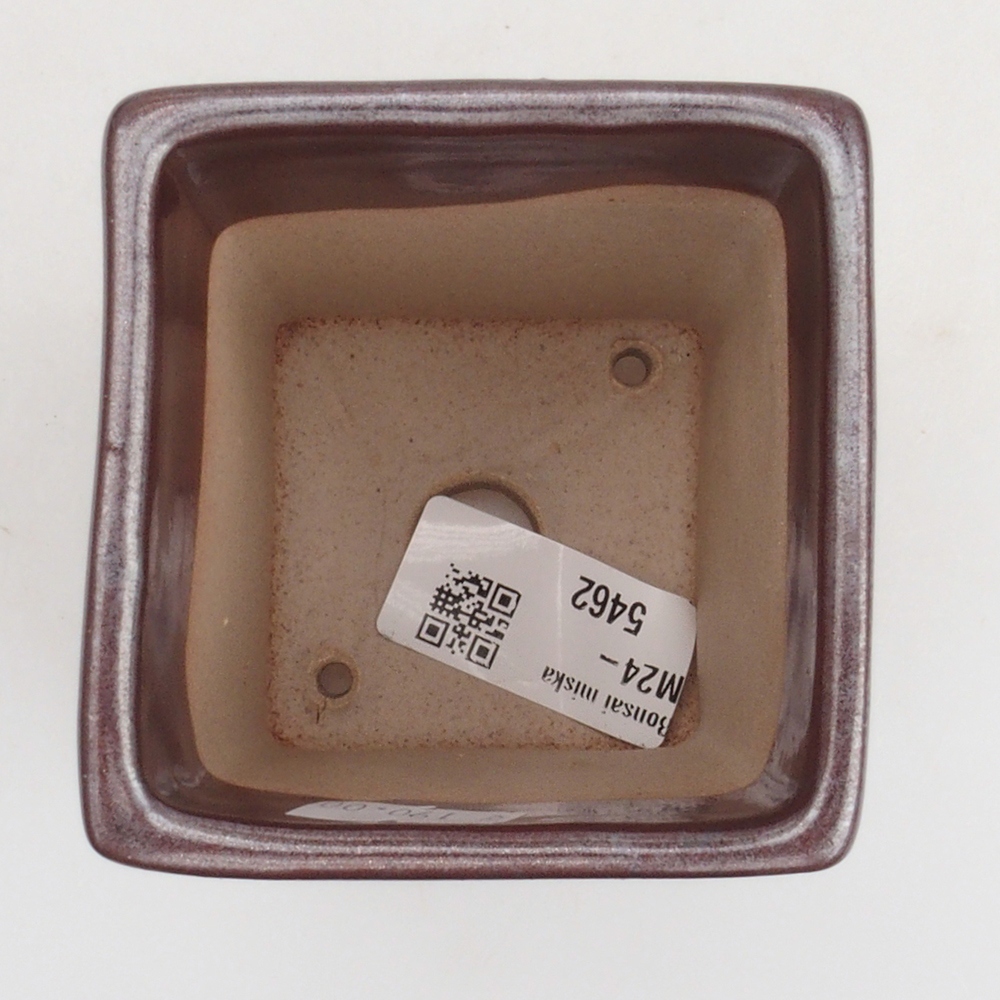 Bol à bonsaï en céramique 7,5 x 7,5 x 9,5 cm, brun