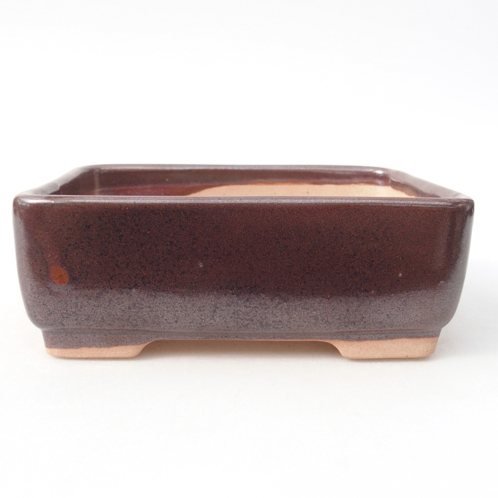 Bol à bonsaï en céramique 14,5 x 11 x 5,5 cm, brun