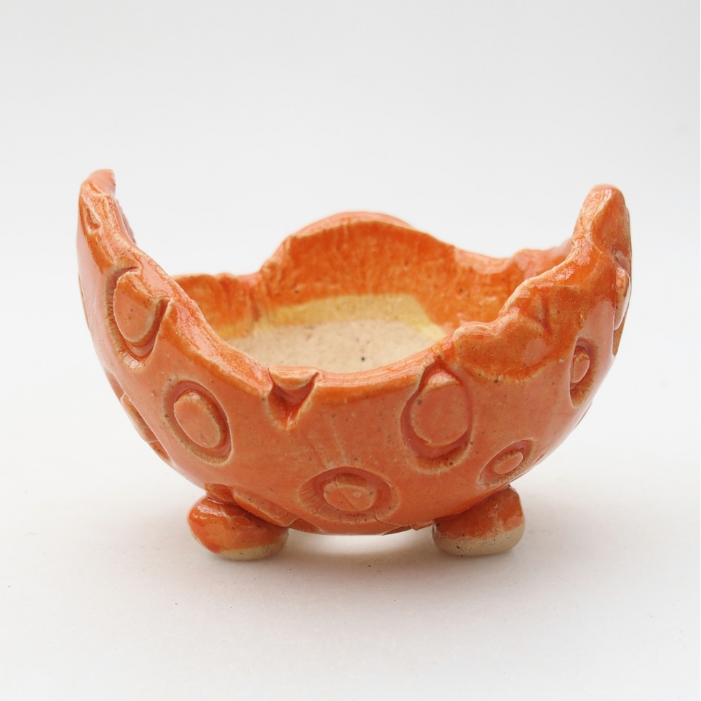 Coquille en céramique 8,5 x 8,5 x 6 cm , couleur orange