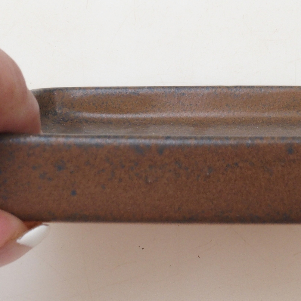 Soucoupe Bonsaï carrée 13,5 x 13,5 x 1,5 cm - marron